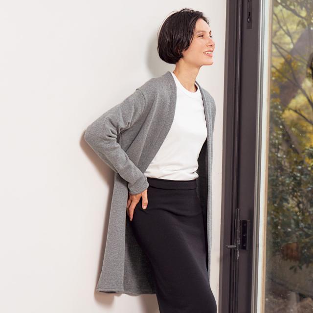 もちはだ（R） ロングカーディガン カーディガン ボレロ ロングカーディガン 601203