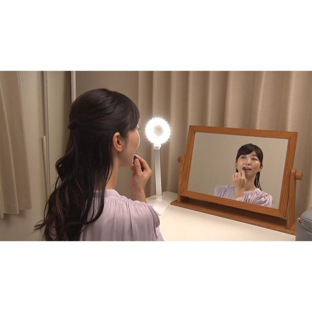 拡大鏡付き ライト 拡大鏡 ライト付き スタンド 充電式 コードレス 卓上 ルーペ 虫眼鏡 拡大鏡付きLEDライト シャイニーズーム AR2804_6