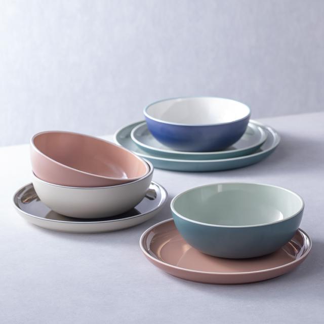 ≪同色プレート&ボウルセット≫ アボード 割れないレイヤードカラープレート＆ボウル 食器 平皿 長皿 ワンプレート 652906