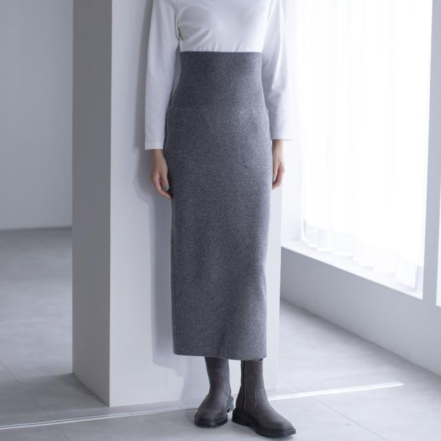 腹巻付きニットロングスカート スカート タイトスカート N60669