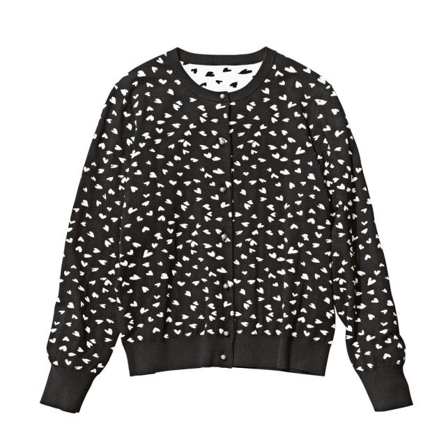 ハート柄 ジャカード カーディガン カーディガン ボレロ ショートカーディガン A24101 ハート柄 ジャカード カーディガン カーディガン ボレロ ショート