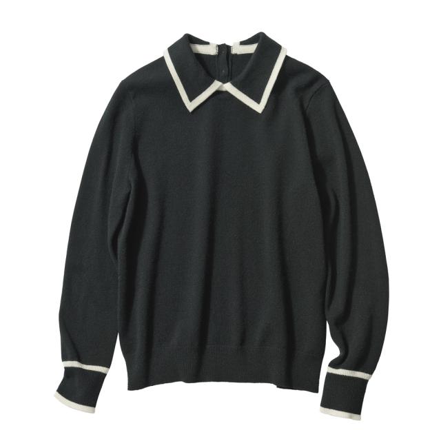 カシミヤニット 襟付き プルオーバー ニット セーター ニットセーター