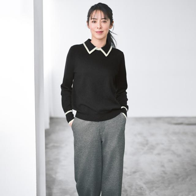 カシミヤニット 襟付き プルオーバー ニット セーター ニットセーター A27701 カシミヤニット 襟付き プルオーバー ニット セーター ニットセーター