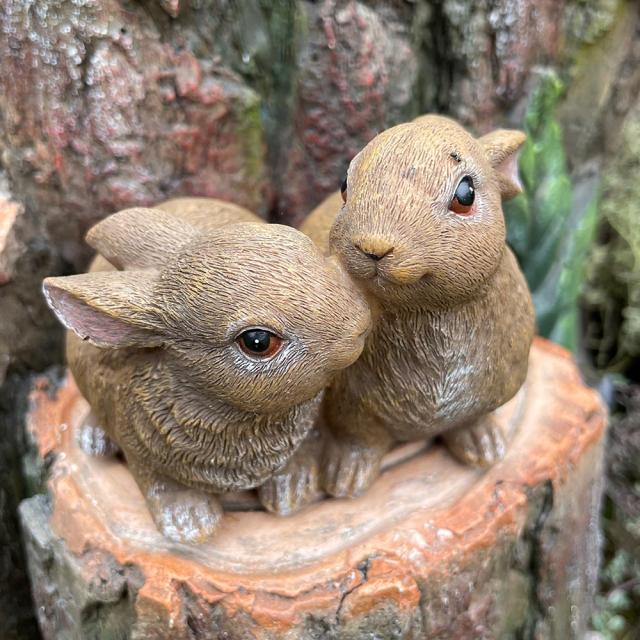 切り株のプランター＆くっつきうさぎ2種セット プランター 植木鉢 鉢カバー G00509_5