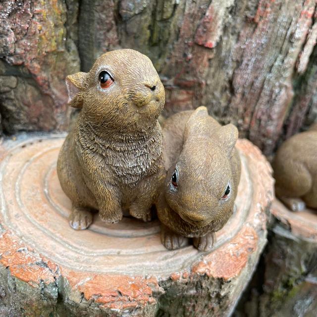切り株のプランター＆くっつきうさぎ2種セット プランター 植木鉢 鉢カバー G00509_6