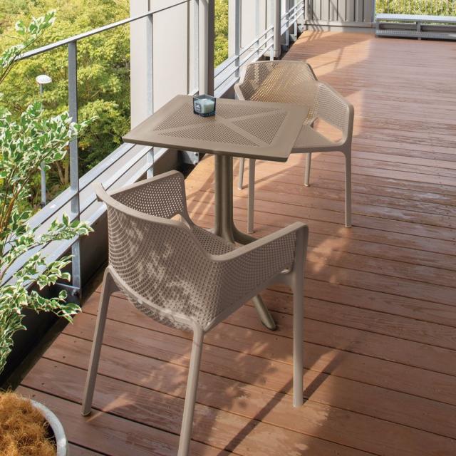 NARDI/ナルディ スクエアテーブル＆ネットチェア 3点セット ガーデンファニチャー ガーデンファニチャーセット H91303
