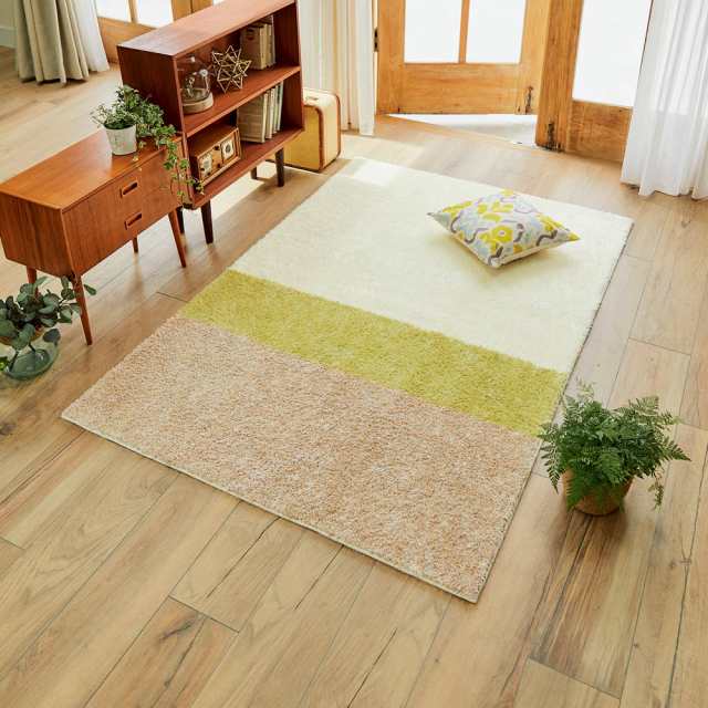 カーペット ラグ マット 洗えるラグ 抗菌 防ダニ 日本製 滑り止め 床暖房 デザイン ≪約130×190cm≫ 防ダニ洗えるラグ スクエア 817931の通販は