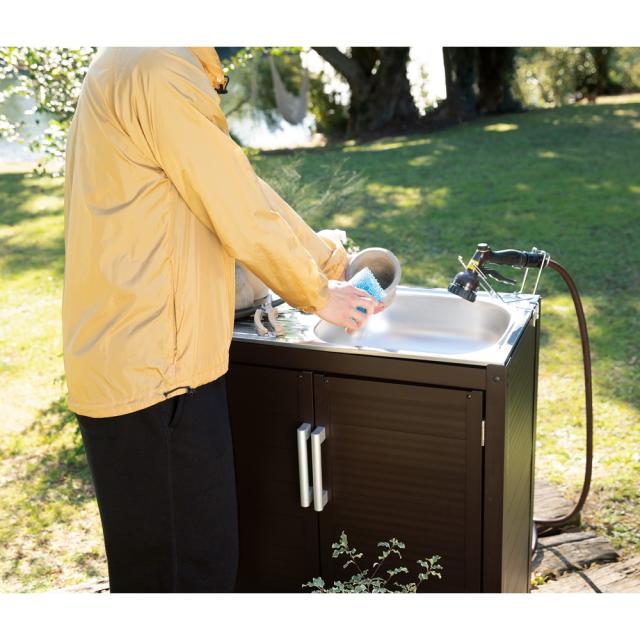 ガーデニング フラワー ガーデニング用品 エクステリア 収納庫 物置 作業台 収納庫付きモダンシンク Gの通販はau Pay マーケット ディノス Au Pay マーケット店