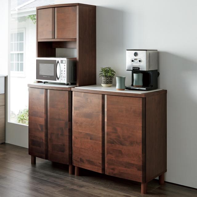 キッチン収納 キッチンボード アルダー天然木アールデザインシリーズ キッチンボード 幅60cm 528519の通販は