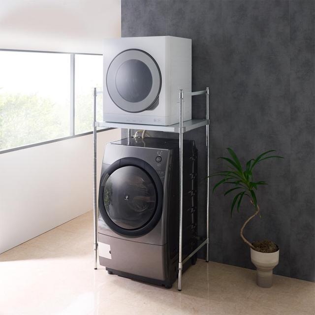 洗濯用品 アイロン 洗濯機ラック ランドリーラック 衣類乾燥機も置ける 国産頑丈ランドリーラック ガルバリウム棚板天板 526502の通販は 26,990円