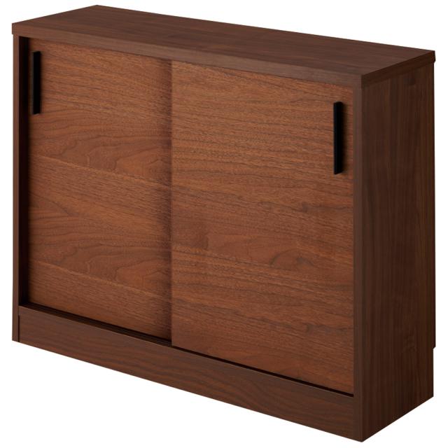 キッチン収納 キッチンカウンター下収納 ウォルナットカウンター下収納庫 引き戸 幅90奥行29.5高さ70cm 528012の通販は