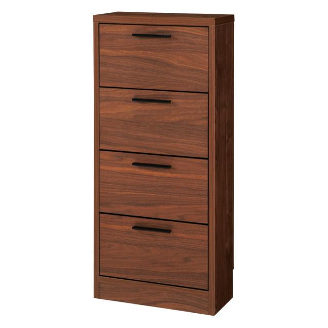 キッチン収納 キッチンカウンター下収納 ウォルナットカウンター下収納庫 引き出し 幅45奥行30高さ100cm 528024の通販は