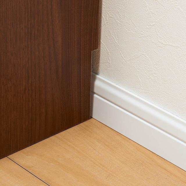 ウォルナットカウンター下収納庫 引き戸 幅120奥行23高さ70cm キッチン収納 キッチンカウンター下収納 641337_5