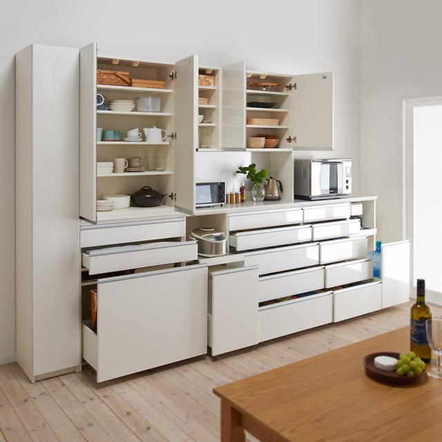 家具 収納 キッチン収納 食器棚 家電が使いやすいハイカウンター奥行50cm 食器棚高さ214cm幅80cm パモウナcq 800k の通販はau Pay マーケット ディノス Au Pay マーケット店