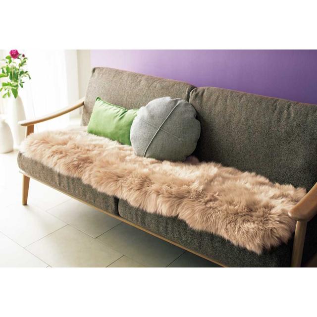 ≪約45×45cm≫ 長毛フルスキンMouton/ムートン シートクッション チェアパッド カバー類 椅子 H94322_6
