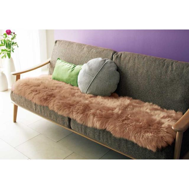 ≪約45×45cm≫ 長毛フルスキンMouton/ムートン シートクッション チェアパッド カバー類 椅子 H94322_7