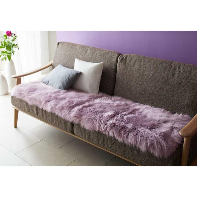 ≪約45×45cm≫ 長毛フルスキンMouton/ムートン シートクッション チェアパッド カバー類 椅子 H94322_8