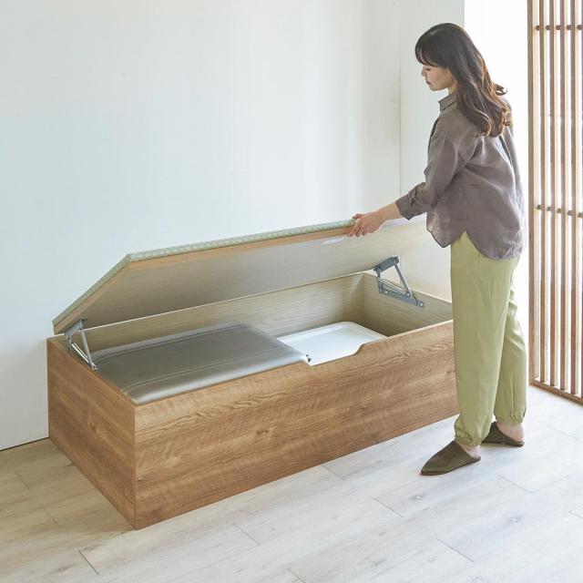美草跳ね上げ式ユニット畳2 高さ33cm 畳単品 1畳 リビング収納 ユニットシェルフ H95204_9