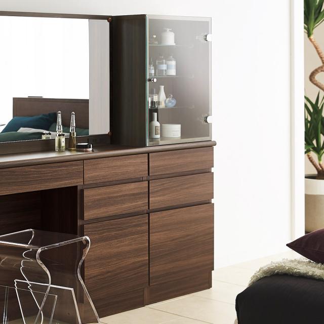 衣類収納 タンス Milath/ミラス 薄型ワイドドレッサー用サイドチェスト 幅45cm 奥行30cm高さ132cm H58447の通販は