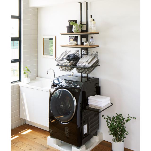 ３６０度回転ラック　３段　アイアン家具　カフェ風　漢前　植物棚 360度回転ラック 3段 アイアン家具 カフェ風 漢前 植物棚 ブラウンの