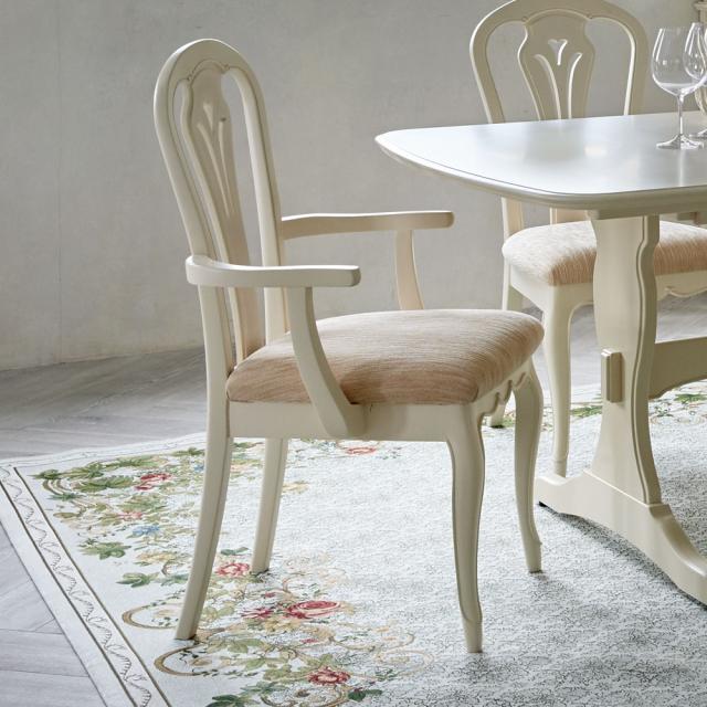 椅子 チェア アームチェア エレガントクラシックシリーズ ダイニングチェア・アームチェア 肘付き H72304の通販は