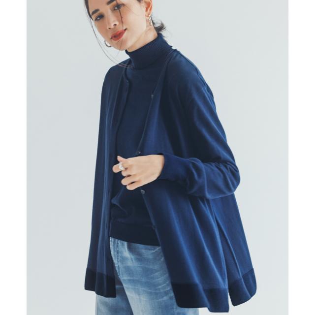 トップス カーディガン ボレロ アンサンブル UVカット帯電防止ニットシリーズ フレアロングカーディガン（日本製） 327001の通販はパーカー