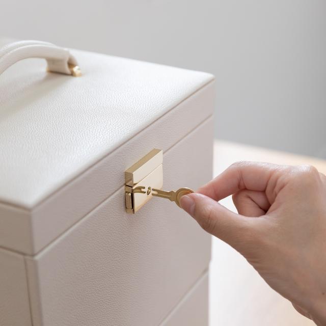 化粧品 収納 鏡付き 鏡 持ち運び 大容量 鍵付き たっぷり収納 コスメボックス 小物収納 フリーボックス メイク コスメボックス KR0147