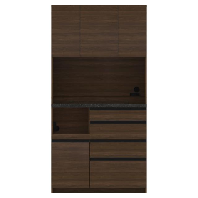 家電が使いやすい ハイグレードダイニングシリーズ ダイニングボード（高さ197.5cm） 幅100cm 奥行45cm パモウナECB-S1000R 629744_2