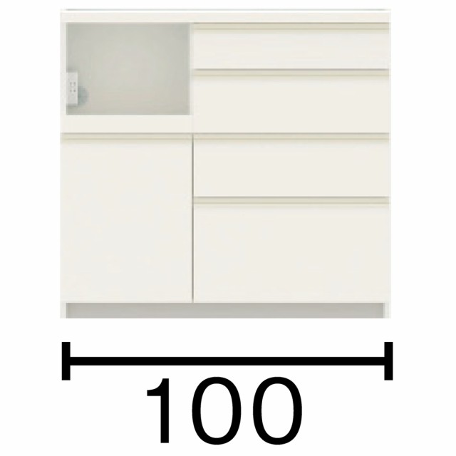家電が使いやすい ハイグレードダイニングシリーズ ハイカウンター(高さ94cm) 幅100cm 奥行50cm パモウナECA-1000R 528637の通販は