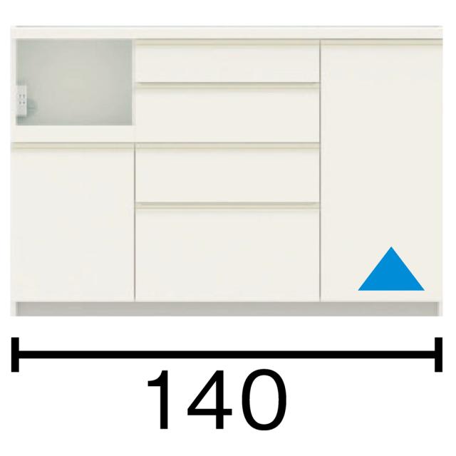 家電が使いやすい ハイグレードダイニングシリーズ ハイカウンター（高さ94cm） 幅140cm 奥行45cm パモウナECA-S1400R 629754