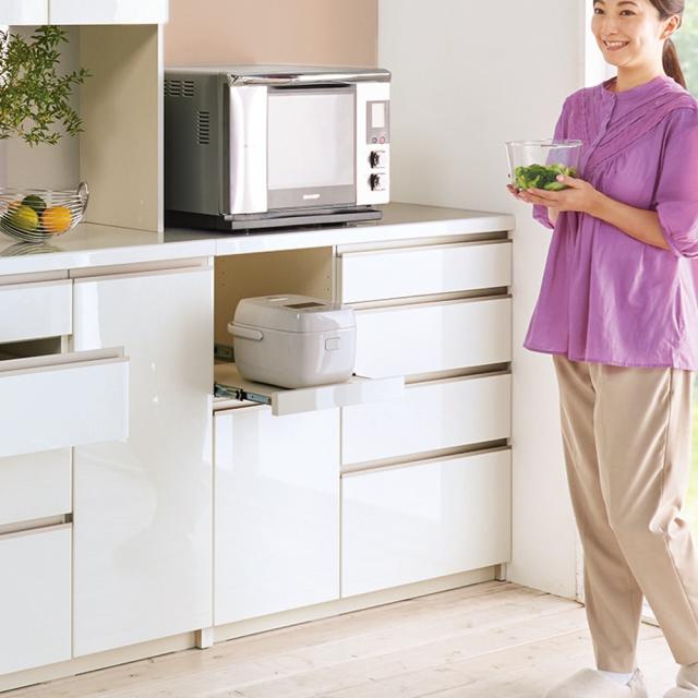 家電が使いやすい ハイグレードダイニングシリーズ ハイカウンター（高さ94cm） 幅60cm 奥行45cm パモウナECA-S600K 629763_7