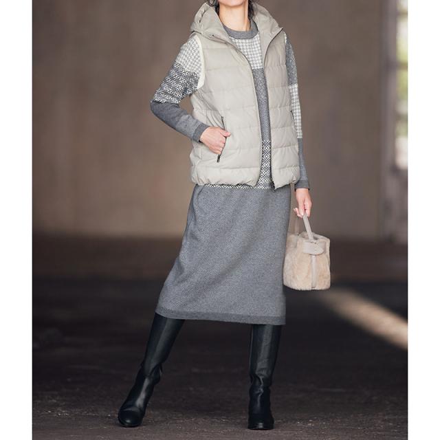 レザー調素材 フーディー ダウンベスト ファッション ジャケット PC5488