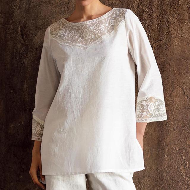 インドチカン刺しゅう ブラウス ファッション シャツ ブラウス PC5505