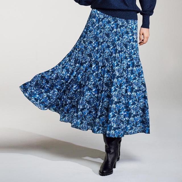 ラッティ社 ジュエルプリント プリーツスカート ファッション スカート PC5552