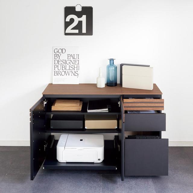 リビング収納 台 ラック Alus Style/アルススタイル コンパクトホームオフィス プリンターキャビネット 幅80.5cm H72731の通販は