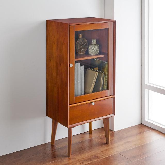 ヴィンテージ飾り棚2面ガラス扉