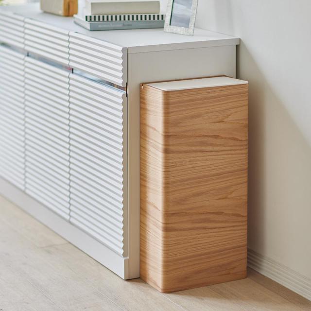 掃除用品 ダストボックス ≪ロータイプ≫ 曲木の薄型ダストボックス 蓋付き H75413の通販は 13,500円