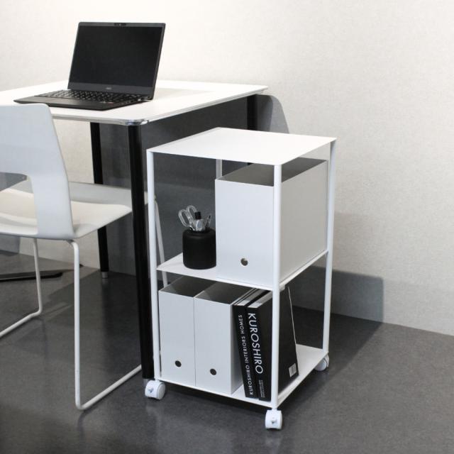 机 サイド 脇机 KUROSHIRO | キャスター付きワゴン 3段 WC1573の通販は