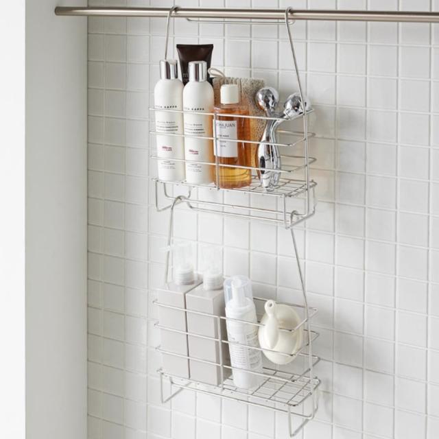 トイレ用品 お風呂グッズ バス用品 ステンレス製 シャンプーバスケット奥行9.7cm お得な2個セット（底面格子状タイプ） WC1635の通販は 6,439円