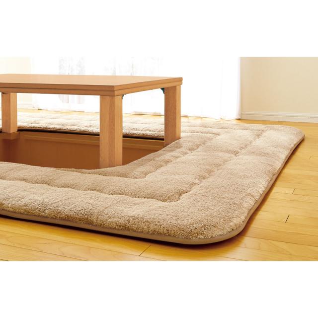 ≪【長方形・大】190×260cm≫ もこふわマイクロファイバーのシープ調ふっくらこたつシリーズ 堀りこたつ敷き布団 こたつ敷布団 611172_1