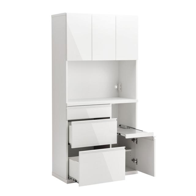 Eyck/エイク コンパクトキッチン キッチンボード 幅90cm奥行40.5cm高さ180cm キッチン収納 キッチンボード H91913_2