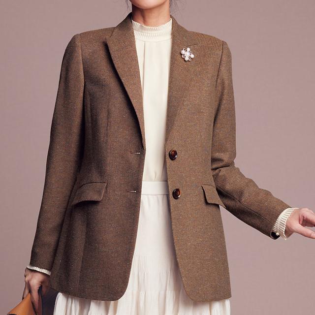 イタリア素材 ヘリンボーン ツイード ジャケット ファッション ジャケット PC5810