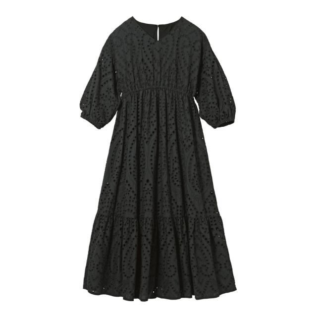 コットンボイル カットワーク刺しゅう ワンピース ワンピース マキシワンピース ロングワンピース 177201_1