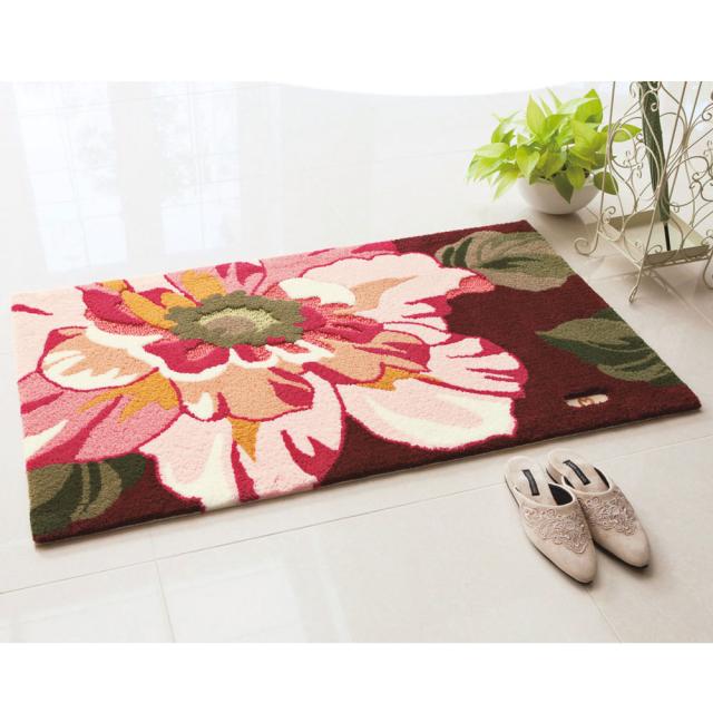 ≪約60×90cm≫ ミラ・ショーン玄関マット〈ローザ〉 カーペット ラグ マット 玄関マット 655016