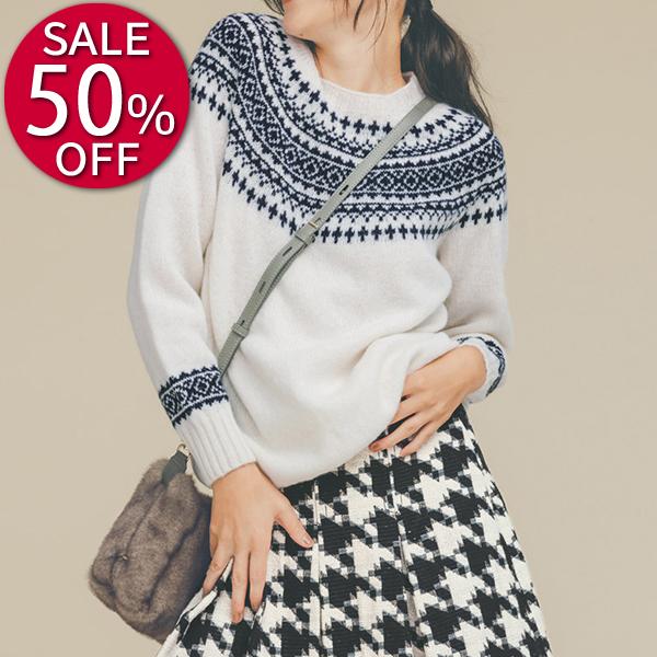 ニット セール レディース Harley/ハーレー フェアアイル柄プルオーバー（スコットランド製） 冬 PC4297の通販は 13,800円