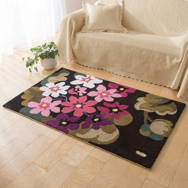 ≪約60×90cm≫ ミラ・ショーン玄関マット アジサイ カーペット ラグ マット 玄関マット 655067_4