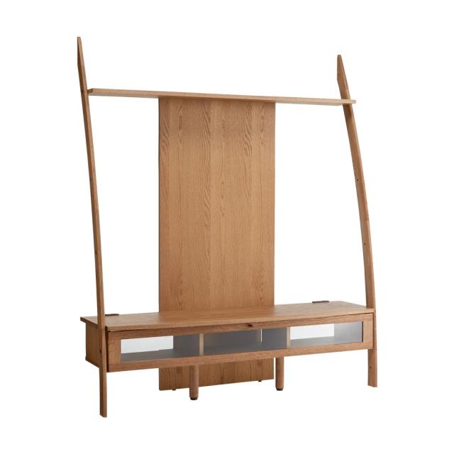 テレビ台 テレビボード 壁面収納テレビ台 テレビ台 幅150高さ179cm [組立・設置料金込] 【天然木シェルフシリーズ】 H76742の通販は 90,694円