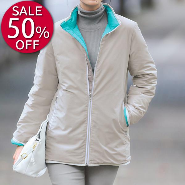 ジャケット セール レディース バイカラー リバーシブルブルゾン 冬 PC4348の通販は