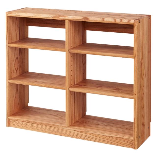 キッチン収納 キッチンカウンター下収納 センダン天然木ブックラック 幅90cm 525719の通販は 56,940円