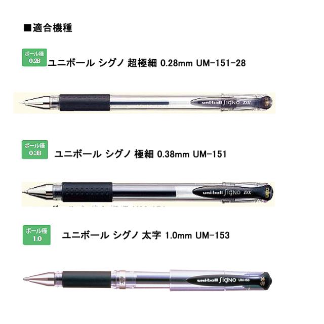 三菱鉛筆 替え芯 ユニボールシグノ ボールペン替え芯 ゲルインクボールペン キャップ式 0 28mm 0 38mm 1 0mm 替芯 5本セット Umrの通販はau Pay マーケット 三星文具